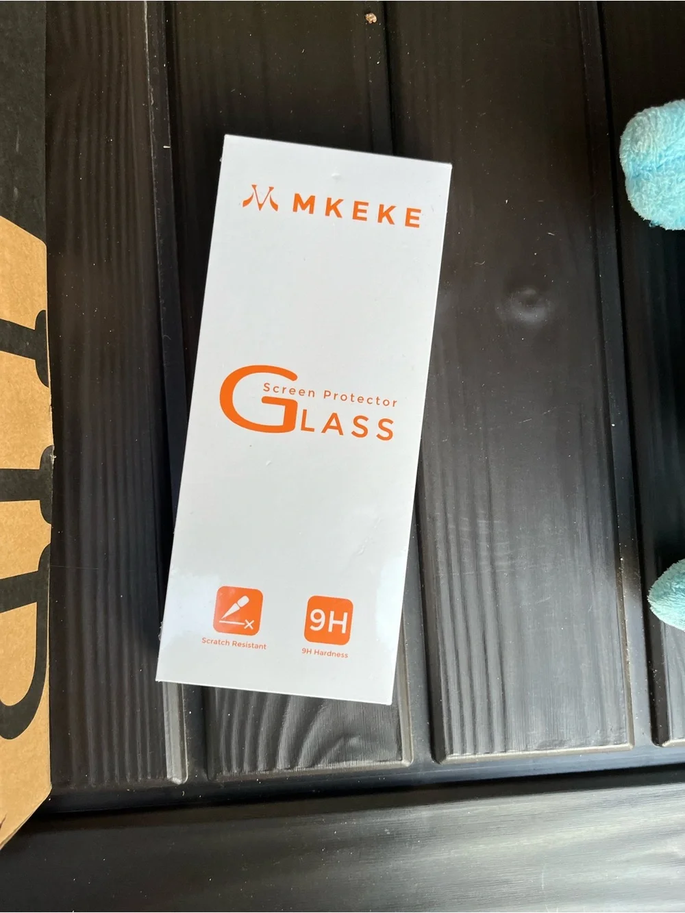 MEK Tempered Glass Screen Protector - White with Orange Accents